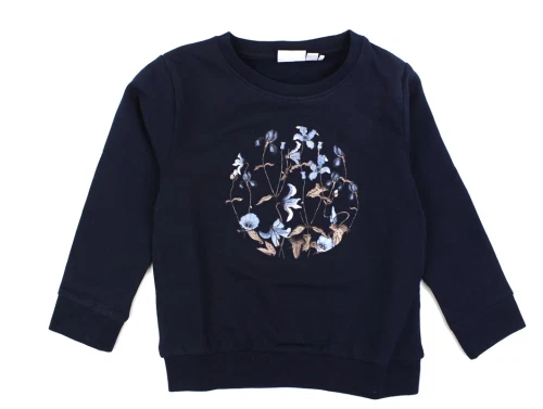 Name It dark sapphire sweatshirt blomster